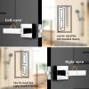 imageProbrico Interior Brushed Nickel Door Handle Heavy Duty Flat Square Privacy Door Handles Keyless Door Levers Lockset for Bedroom and Bathroom 10 Pack ModernPolished Chrome