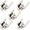 imageProbrico Interior Brushed Nickel Door Handle Heavy Duty Flat Square Privacy Door Handles Keyless Door Levers Lockset for Bedroom and Bathroom 10 Pack ModernBrushed Nickel