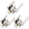 imageProbrico Interior Brushed Nickel Door Handle Heavy Duty Flat Square Privacy Door Handles Keyless Door Levers Lockset for Bedroom and Bathroom 10 Pack ModernBrushed Nickel