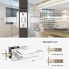 imageProbrico Interior Brushed Nickel Door Handle Heavy Duty Flat Square Privacy Door Handles Keyless Door Levers Lockset for Bedroom and Bathroom 10 Pack ModernPolished Chrome