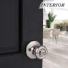 imageProbrico Keyed Alike Entry Door KnobsTulip Shape Entrance Locks in Brushed NickelInterior Door Lockset with Same Keys One Keyway Exterior Handles3 Pack
