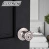 imageProbrico Keyed Alike Entry Door KnobsTulip Shape Entrance Locks in Brushed NickelInterior Door Lockset with Same Keys One Keyway Exterior Handles3 Pack