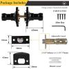 imageProbrico Passage Door Handle for Hall and Closet 1 Pack Premium Black Door Levers Camelot Style Door Handles for Left ampamp Right Hand