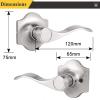 imageProbrico Passage Levers Camelot Style Door Handles Brushed Nickel Hall and Closet Levers Wave Handles for Left ampamp Right Hand Opening Doors 2 Sided Handle with Latch 85061SN
