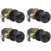 imageProbrico Polished Chrome Keyed Entry Door Knob Interior Exterior Entry Door Locks Entrance LocksetLock with Three KeysBlack