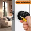 imageProbrico Polished Chrome Keyed Entry Door Knob Interior Exterior Entry Door Locks Entrance LocksetLock with Three KeysBlack
