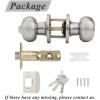 imageProbrico Polished Chrome Keyed Entry Door Knob Interior Exterior Entry Door Locks Entrance LocksetLock with Three KeysBrushed Nickel
