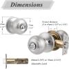 imageProbrico Polished Chrome Keyed Entry Door Knob Interior Exterior Entry Door Locks Entrance LocksetLock with Three KeysBrushed Nickel