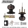 imageProbrico Polished Chrome Keyed Entry Door Knob Interior Exterior Entry Door Locks Entrance LocksetLock with Three KeysOil Rubbed Bronze