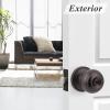 imageProbrico Polished Chrome Keyed Entry Door Knob Interior Exterior Entry Door Locks Entrance LocksetLock with Three KeysOil Rubbed Bronze