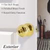 imageProbrico Polished Chrome Keyed Entry Door Knob Interior Exterior Entry Door Locks Entrance LocksetLock with Three KeysPolished Brass