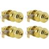 imageProbrico Polished Chrome Keyed Entry Door Knob Interior Exterior Entry Door Locks Entrance LocksetLock with Three KeysPolished Brass