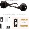 imageProbrico Privacy Door Levers Interior Door Handles Levers Satin Nickel Door Lever for Bedroom Bathroom Wave Style Door Lever Left Right Handed Door Handles 10 PackOil Rubbed Bronze