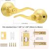 imageProbrico Privacy Door Levers Interior Door Handles Levers Satin Nickel Door Lever for Bedroom Bathroom Wave Style Door Lever Left Right Handed Door Handles 10 PackGold