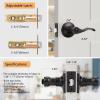 imageProbrico Privacy Door Levers Interior Door Handles Levers Satin Nickel Door Lever for Bedroom Bathroom Wave Style Door Lever Left Right Handed Door Handles 10 PackOil Rubbed Bronze