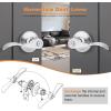 imageProbrico Privacy Door Levers Interior Door Handles Levers Satin Nickel Door Lever for Bedroom Bathroom Wave Style Door Lever Left Right Handed Door Handles 10 PackPolished Chrome