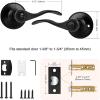 imageProbrico Privacy Door Levers Interior Door Handles Levers Satin Nickel Door Lever for Bedroom Bathroom Wave Style Door Lever Left Right Handed Door Handles 10 PackBlack