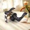 imageProbrico Privacy Door Levers Interior Door Handles Levers Satin Nickel Door Lever for Bedroom Bathroom Wave Style Door Lever Left Right Handed Door Handles 10 PackOil Rubbed Bronze