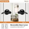 imageProbrico Privacy Door Levers Interior Door Handles Levers Satin Nickel Door Lever for Bedroom Bathroom Wave Style Door Lever Left Right Handed Door Handles 10 PackBlack