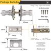 imageProbrico Privacy Levers Camelot Style Wave Door Levers Brushed Nickel BedroomampampBathroom Door Handle Sets Keyless for Left ampamp Right Hand Opening Doors Interior Door Lock 85061SN