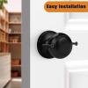imageProbrico Single Ball Dummy Door Knob Half Dummy Handles Oil Rubbed BronzeBlack