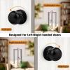 imageProbrico Single Ball Dummy Door Knob Half Dummy Handles Oil Rubbed BronzeBlack