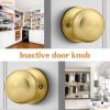imageProbrico Single Ball Dummy Door Knob Half Dummy Handles Oil Rubbed BronzeBrushed Brass