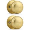 imageProbrico Single Ball Dummy Door Knob Half Dummy Handles Oil Rubbed BronzeBrushed Brass