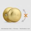 imageProbrico Single Ball Dummy Door Knob Half Dummy Handles Oil Rubbed BronzeBrushed Brass