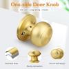 imageProbrico Single Ball Dummy Door Knob Half Dummy Handles Oil Rubbed BronzeBrushed Brass