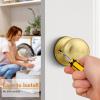 imageProbrico Single Ball Dummy Door Knob Half Dummy Handles Oil Rubbed BronzeBrushed Brass