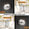 imageProbrico Single Ball Dummy Door Knob Half Dummy Handles Oil Rubbed BronzeBrushed Nickel