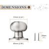 imageProbrico Single Ball Dummy Door Knob Half Dummy Handles Oil Rubbed BronzeBrushed Nickel