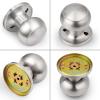 imageProbrico Single Ball Dummy Door Knob Half Dummy Handles Oil Rubbed BronzeBrushed Nickel
