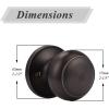 imageProbrico Single Ball Dummy Door Knob Half Dummy Handles Oil Rubbed BronzeOil Rubbed Bronze