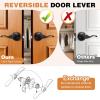 imageProbrico Wave Shape Passage Door Lever Satin Nickel Keyless Handle for Hall and Closet Interior NonLocking Leverset Handleset Hardware Reversible for Right and Left Handed Doors 1 PackOil Rubbed Bronze