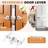 imageProbrico Wave Shape Passage Door Lever Satin Nickel Keyless Handle for Hall and Closet Interior NonLocking Leverset Handleset Hardware Reversible for Right and Left Handed Doors 1 PackPolished Chrome