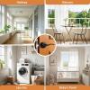 imageProbrico Wave Shape Passage Door Lever Satin Nickel Keyless Handle for Hall and Closet Interior NonLocking Leverset Handleset Hardware Reversible for Right and Left Handed Doors 1 PackBlack