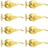 imageProbrico Wave Shape Passage Door Lever Satin Nickel Keyless Handle for Hall and Closet Interior NonLocking Leverset Handleset Hardware Reversible for Right and Left Handed Doors 1 PackGold