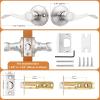 imageProbrico Wave Shape Passage Door Lever Satin Nickel Keyless Handle for Hall and Closet Interior NonLocking Leverset Handleset Hardware Reversible for Right and Left Handed Doors 1 PackSatin Nickel