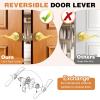 imageProbrico Wave Shape Passage Door Lever Satin Nickel Keyless Handle for Hall and Closet Interior NonLocking Leverset Handleset Hardware Reversible for Right and Left Handed Doors 1 PackGold