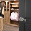 imageProbrico Wave Style HallCloset Door Levers Satin Nickel Passage Door Levers NonLocking Interior Handles Contractor Pack 5 Pack