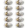 imageProbrico 2 Pack Keyed Alike Locks for Exterior and Interior Doors Brushed Nickel Stainless Steel Entrance Door Knobs Round Ball Keyed Entry Door Knobs with Same Keys for Bedroom Bathroom10 Pack