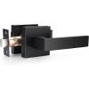 imageProbrico 4 Pack Square Door Levers Handles Keyless Passage Lockset Interior Hallway and Closet Hardware in Satin NickelHeavy DutyBlack