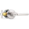 imageProbrico BedBath Room Door Lever Modern Flat Handles in Satin Nickel Privacy Door Lever Locks Contractor Pack10PackSatin Nickel