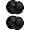 imageProbrico Black Half Dummy Door Knobs Round NonTurning Inactive Door Knobs Handles for Closet French Door4 Pack2 Pack
