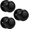 imageProbrico Black Half Dummy Door Knobs Round NonTurning Inactive Door Knobs Handles for Closet French Door4 Pack3 Pack