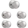 imageProbrico Dummy Door KnobStain Nickel Finish Single Side Flat Ball Style NonTurning Closet French Door Handle 1 Pack5 Pack