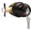 imageProbrico Flat Black Keyed Entry Door Knobs Round Ball Keyed Alike Lockset Door Knobs with Lock and Keys for Bedroom Bathroom Front Door 6 PackOil Rubbed Bronze