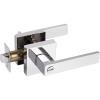 imageProbrico Interior Brushed Nickel Door Handle Heavy Duty Flat Square Privacy Door Handles Keyless Door Levers Lockset for Bedroom and Bathroom 10 Pack ModernPolished Chrome